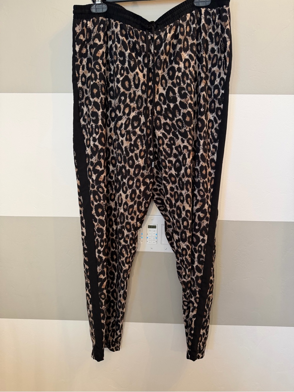 Cato Leopard Print  Pants in Black and Tan large